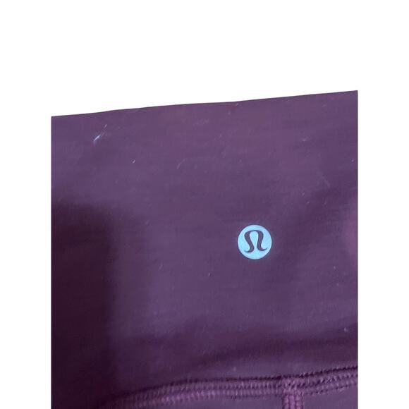 Lululemon Women's 4 Maroon Purple Wunder Train High-Rise Crop 21" Leggings - Picture 8 of 8